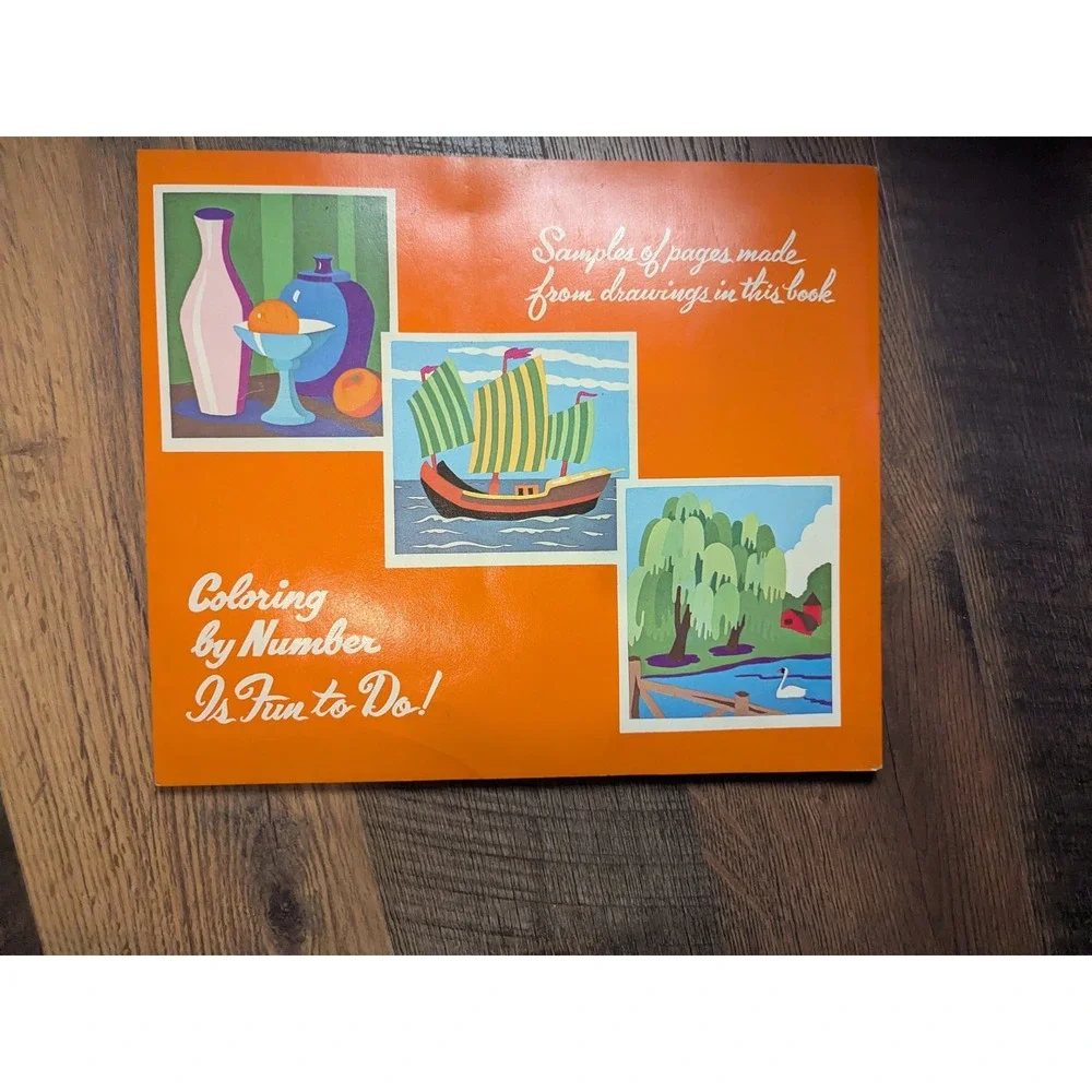 1960s Whitman Color by Number‎ Assorted Pictures Book Vintage 11x13